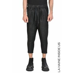 -pantaloni midi bărbați - mulați - cu fermoar lateral - Negru imagine