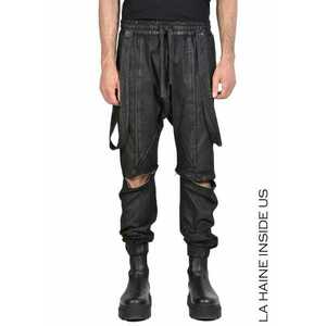 -Pantaloni drepți cu buzunare laterale LH - Negru imagine