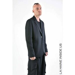 Sacou regular fit cu inchidere la un rand de nasturi - Negru imagine