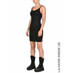 Rochie mini cu croiala dreapta - Negru imagine