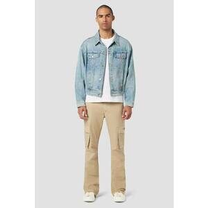 Pantaloni din denim cargo evazati HD2 - Bej imagine