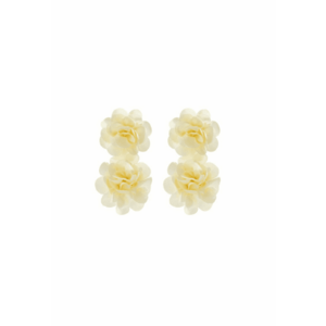 Cercei alb unt - forma de floare - Berry C16 - imagine