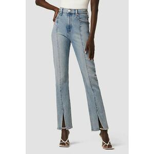 Blugi din denim premium - cu croială dreaptă și îngustă - aspect de prespălare - Albastru imagine