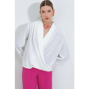 Bluza dama - HiCCUP - croiala lejera - poliester/lycra - alb imagine