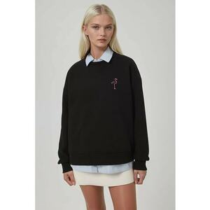 Hanorac dama model animal - negru - bumbac - Negru imagine
