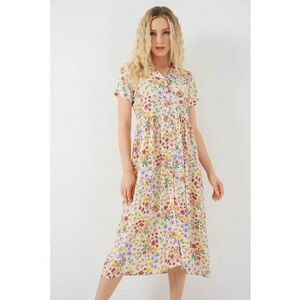 Rochie midi dama - HiCCUP - imprimeu floral - viscoza - multicolor imagine