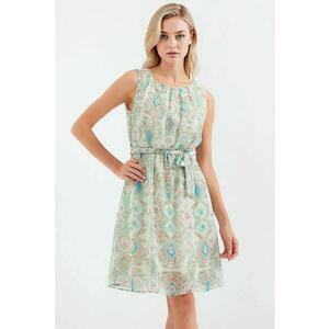 Rochie mini dama HiCCUP - decolteu rotund - poliester - multicolor imagine