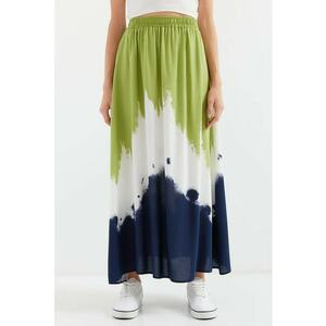 Fusta maxi HiCCUP cu talie elastica - gradient multicolor - viscoza imagine