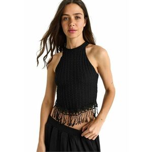 Top dama - Bumbac/Poliester - Negru - imagine