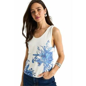 Maiou - Bumbac - Alb/Albastru - Floral imagine