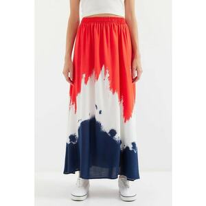 Fusta maxi HiCCUP - talie elastica - model gradient - multicolor - viscoza imagine