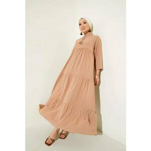 Rochie maxi dama - HiCCUP - poliester/lycra - lejera - maro imagine