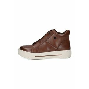 Pantofi sport flatform din piele lacuita - Maro inchis imagine