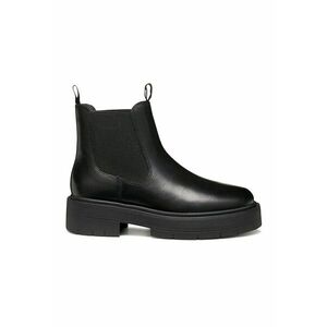 Ghete Chelsea de piele - Negru imagine