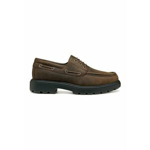 Pantofi boat de piele nabuc - Maro taupe imagine