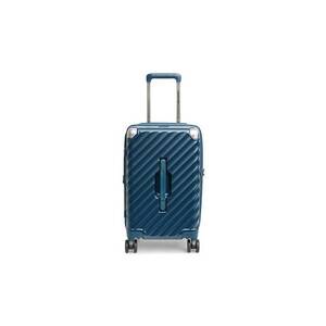 Troler cabina extensibil Trunk - policarbonat - 56x26x33 cm - bagaj de mana - cifru TSA - 4 roti cu suspensii - albastru - 56 cm imagine