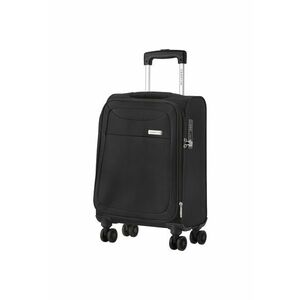 Troler de cabina extensibil Air - bagaj de mana - 55x35x20 cm - poliester - +20% capacitate - 2.3 kg - negru - 55 cm imagine