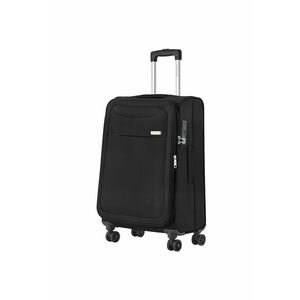 Troler mediu extensibil Air - bagaj de cala - 66x42x27 cm - poliester - +20% capacitate - 2.8 kg - negru - 66 cm imagine