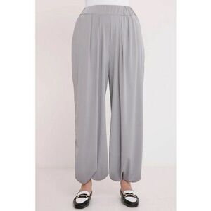 Pantaloni dama - BigDart - poliester-elastan - Gri - imagine