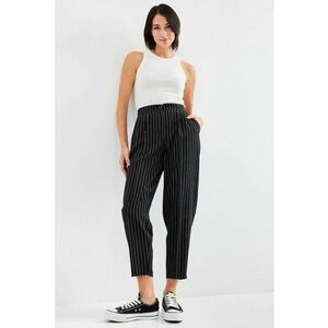 Pantaloni dama - HiCCUP - talie inalta - negri - poliester - Negru imagine