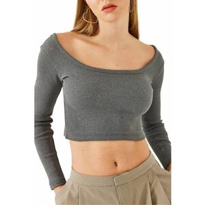 Bluza - HiCCUP - Gri - Bumbac/Lycra imagine