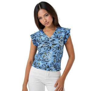 Tricou pentru dama - Poliester/Lycra - Albastru imagine