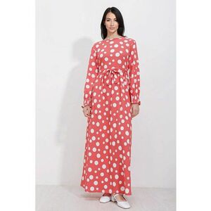 Rochie maxi tricotata dama poliester/lycra - Roz aprins - imagine