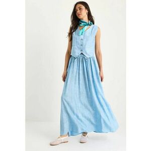 Compleu dama - doua piese - rayon/poliester/nylon - albastru deschis imagine