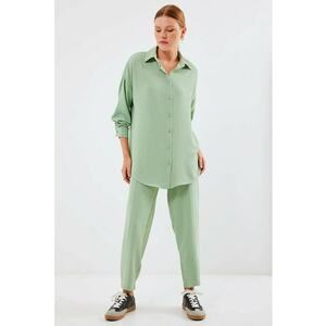 Compleu dama - model supradimensionat - poliester/lycra - 2 piese - verde imagine