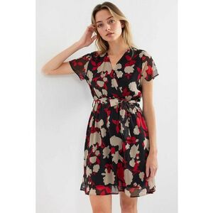 Rochie mini dama - HiCCUP - textil - imprimeu floral - decolteu in V - multicolor imagine