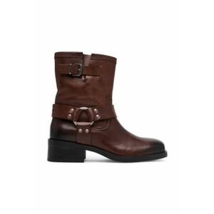 Botine dama din piele naturala - Maro imagine