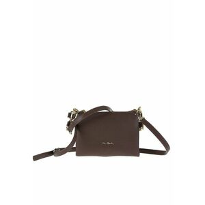 Geanta crossbody de piele cu bareta ajustabila Brunilde - Maro inchis imagine