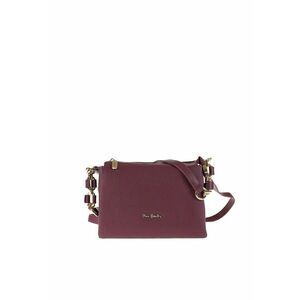 Geanta crossbody de piele cu bareta ajustabila Brunilde - Visiniu imagine