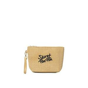 SECRET PON PON. - Etui cu broderie logo Ereba Lux - Bej imagine