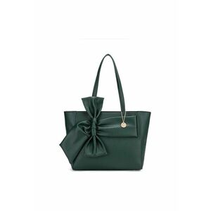 Geanta shopper cu fermoar Velvetine Elite - Verde imagine