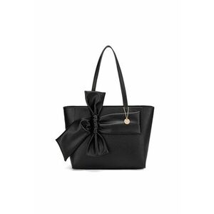 Geanta shopper cu fermoar Velvetine Elite - Negru imagine