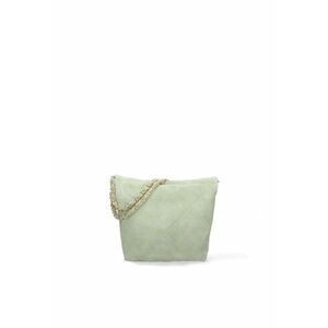 Geanta crossbody din piele intoarsa cu barete din lant Edera Plux - Verde menta imagine