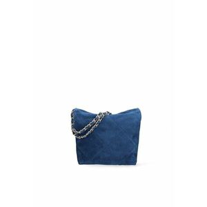 Geanta crossbody din piele intoarsa cu barete din lant Edera Plux - Albastru deschis imagine