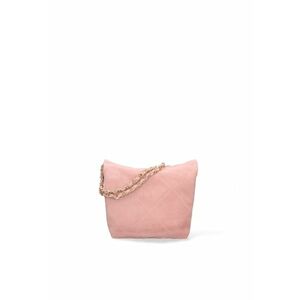 Geanta crossbody din piele intoarsa cu barete din lant Edera Plux - Roz prafuit imagine