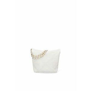 Geanta crossbody din piele intoarsa cu barete din lant Edera Plux - Gri deschis imagine