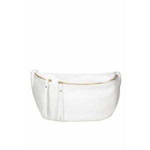 Geanta crossbody de piele - Alb imagine