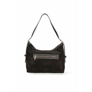 Geanta de piele intoarsa cu bareta de umar Araminta Pro - Negru imagine