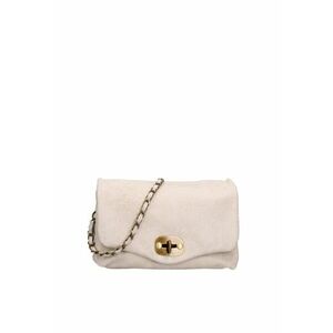 Geanta crossbody de piele cu inchidere metalica Floralla - Bej imagine