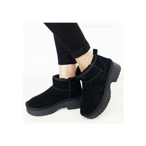 Ghete negre din piele naturala W5878 114 18261 - Negru imagine