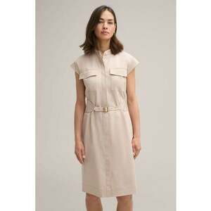 Rochie midi - cu curea in talie - Bej imagine