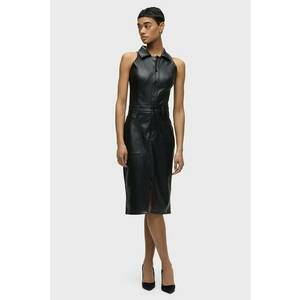Rochie midi fara maneci - Negru imagine