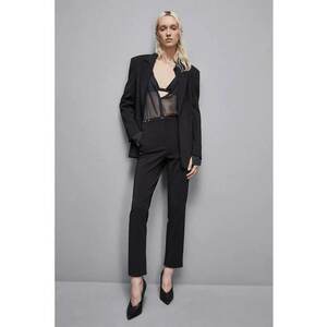 Pantaloni creion cu buzunare laterale - Negru imagine