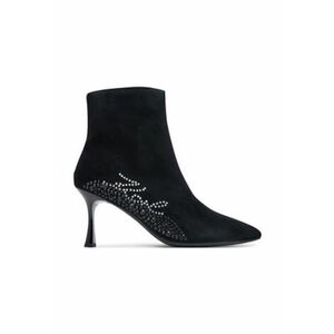 Botine din piele naturala - Negru imagine