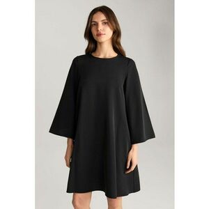 Rochie midi cu maneca lunga - Negru imagine