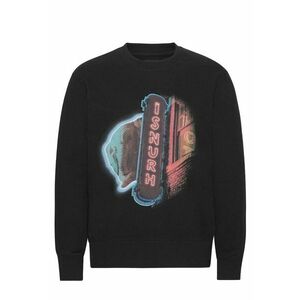 Pulover regular fit cu imprimeu si logo-ul Isnurh ISN1 - Negru imagine